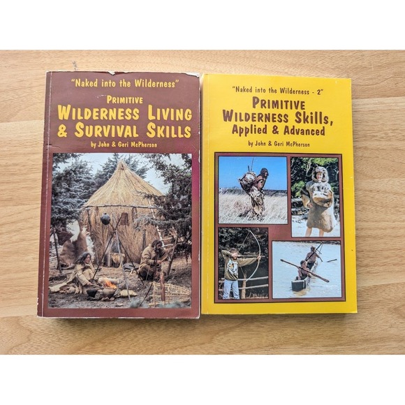 Prairie Wolf Other - 2 Lot Primitive Wilderness Living & Survival Skills John & Geri McPherson Good